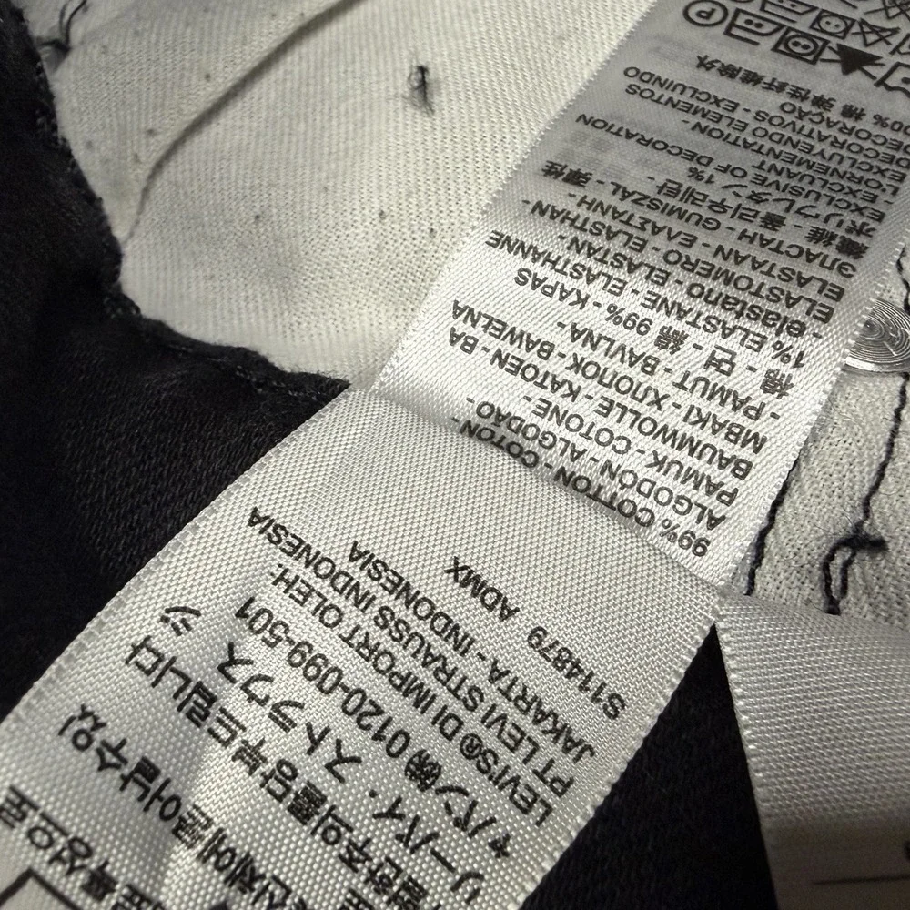 Levi's 514 Straight Fit Jeans Faded Black Denim 38x32 Mens Pants Work USA